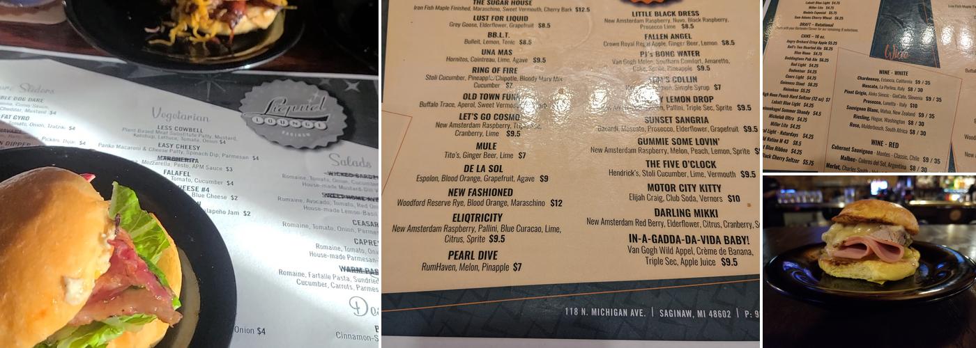 Liquid Lounge Menu