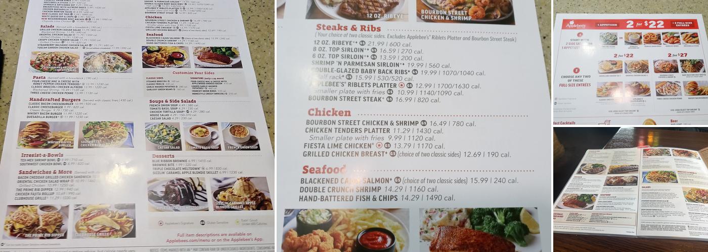 Applebee's Grill + Bar Menu