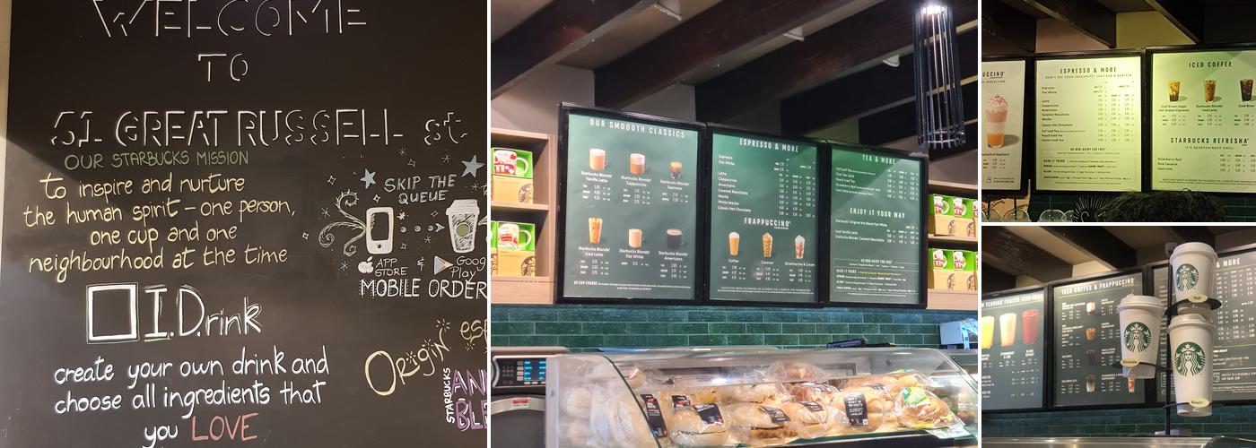 Starbucks Coffee Menu