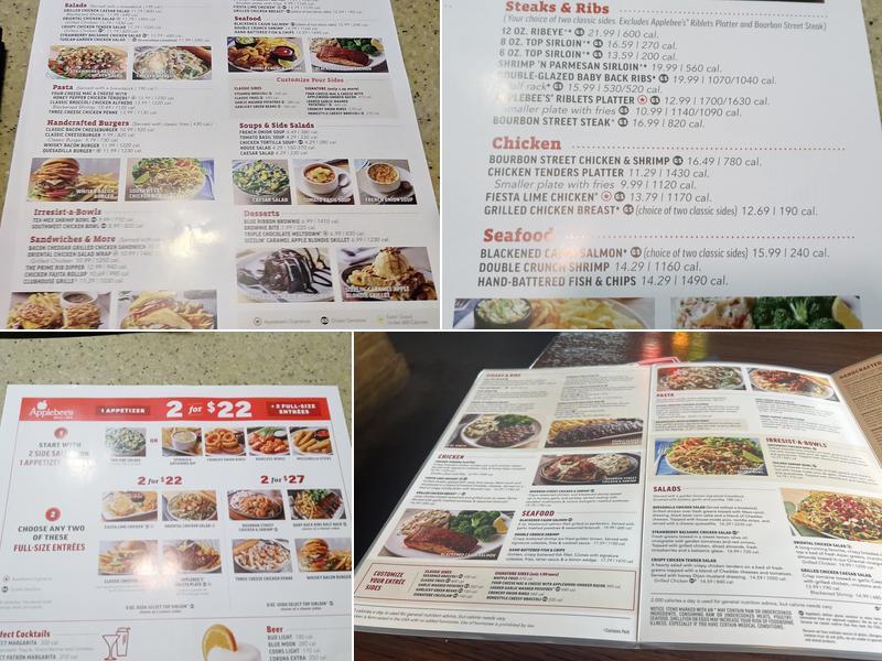 Applebee's Grill + Bar Menu