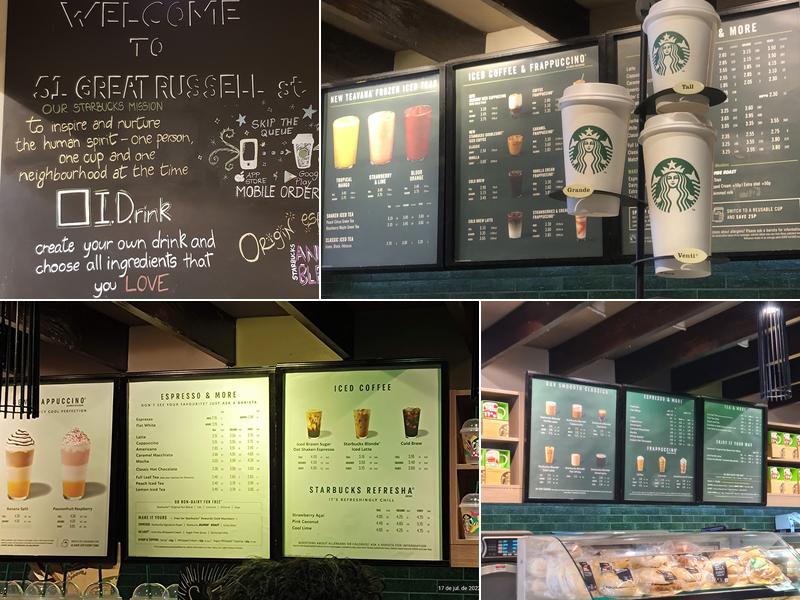 Starbucks Coffee Menu
