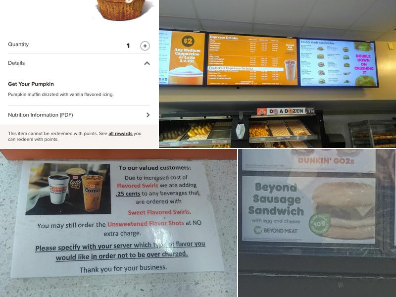 Dunkin' Menu