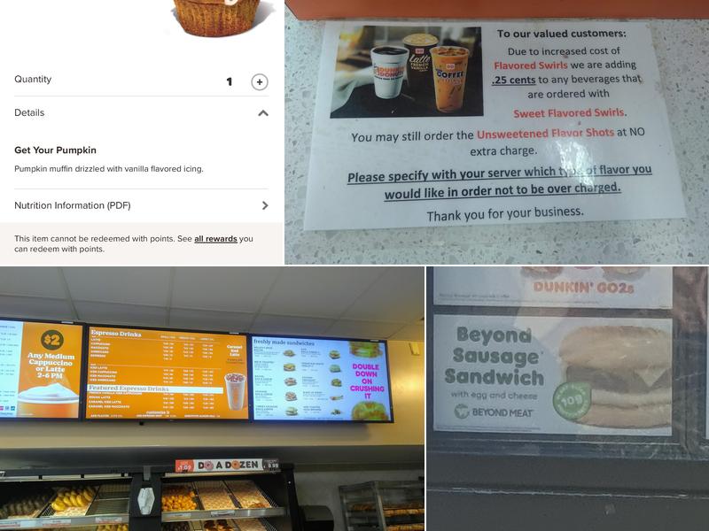 Dunkin' Menu