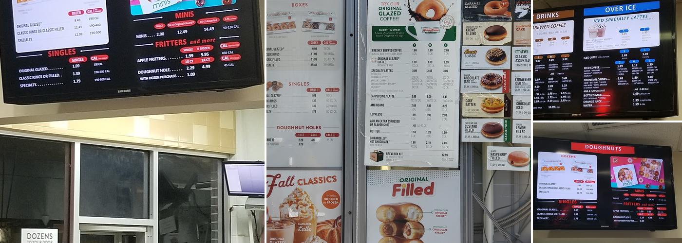 Krispy Kreme Menu