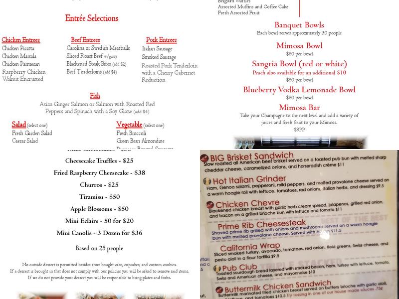 Hamlin Pub Menu