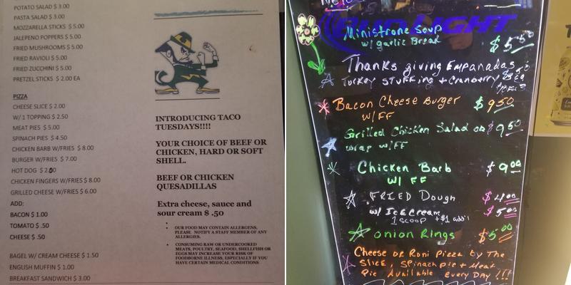 Hayes Tavern Menu