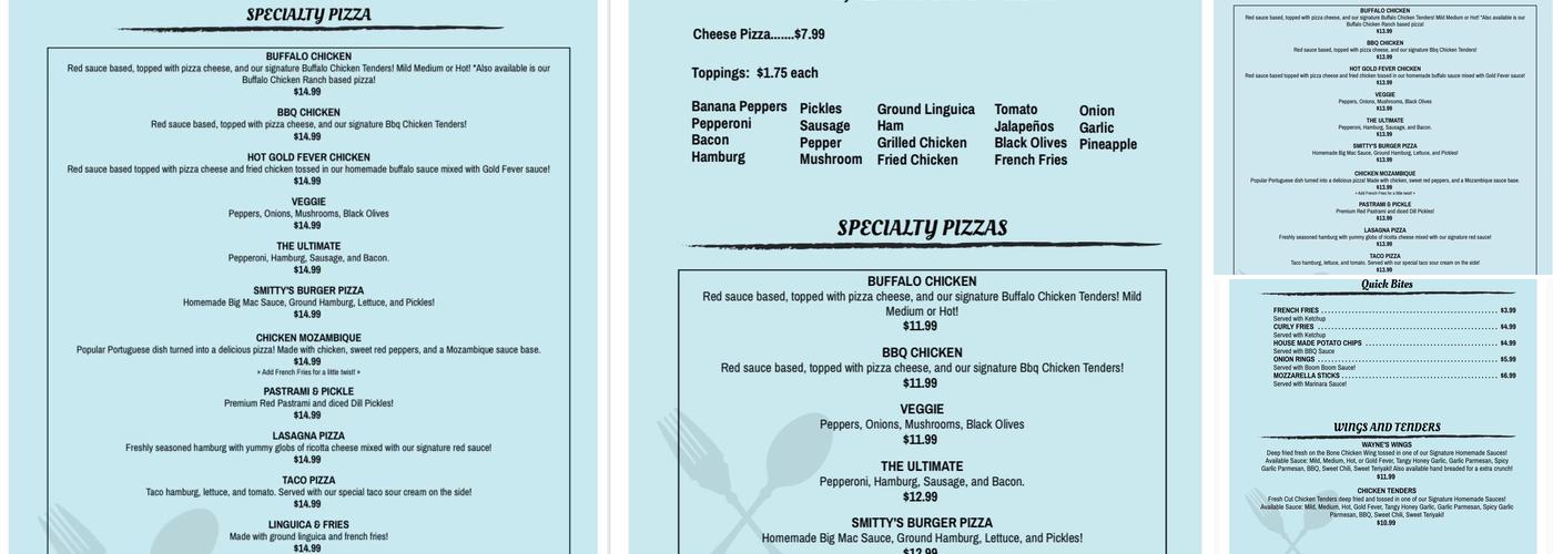 Smitty's Pub & Pizza Menu