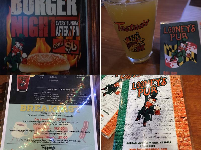 Looney's Pub Menu