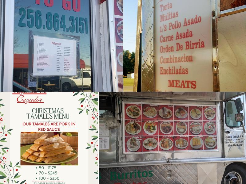 Taqueria El Cazador Menu