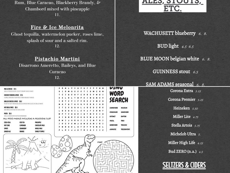 Coyle's Roadhouse Tavern Menu