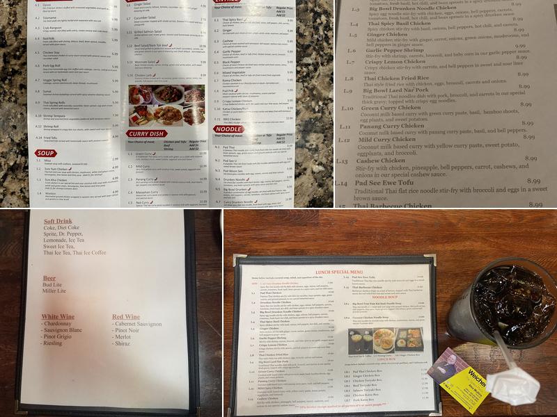 Big Bowl Thai Cuisine Menu