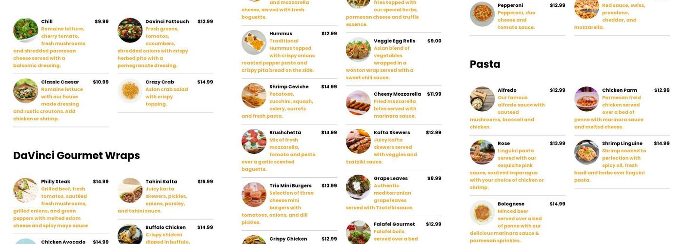 Davinci Menu