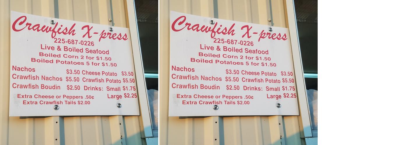 Crawfish Xpress Menu