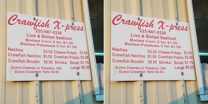 Crawfish Xpress Menu