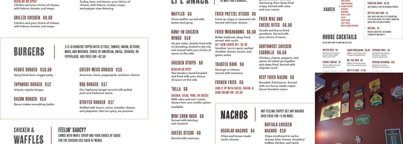 417 Taphouse Menu