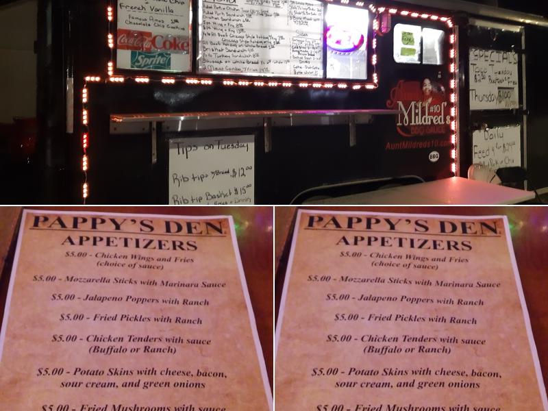 Pappys Den Menu