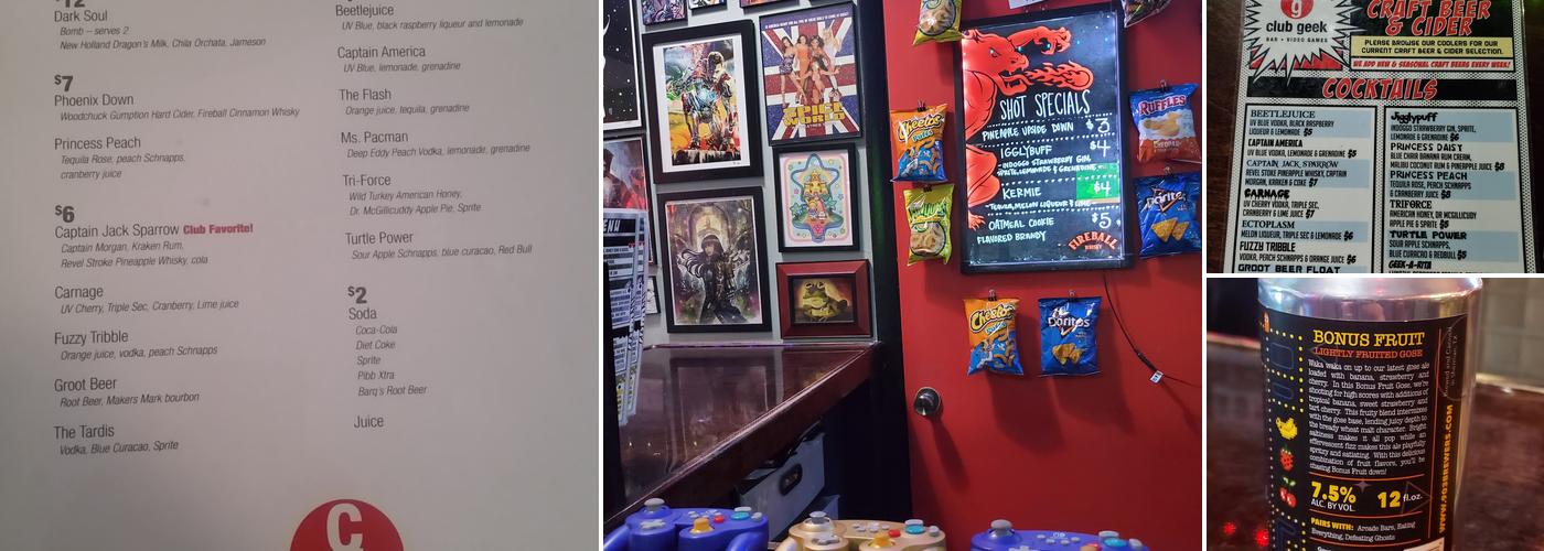 Club Geek Menu