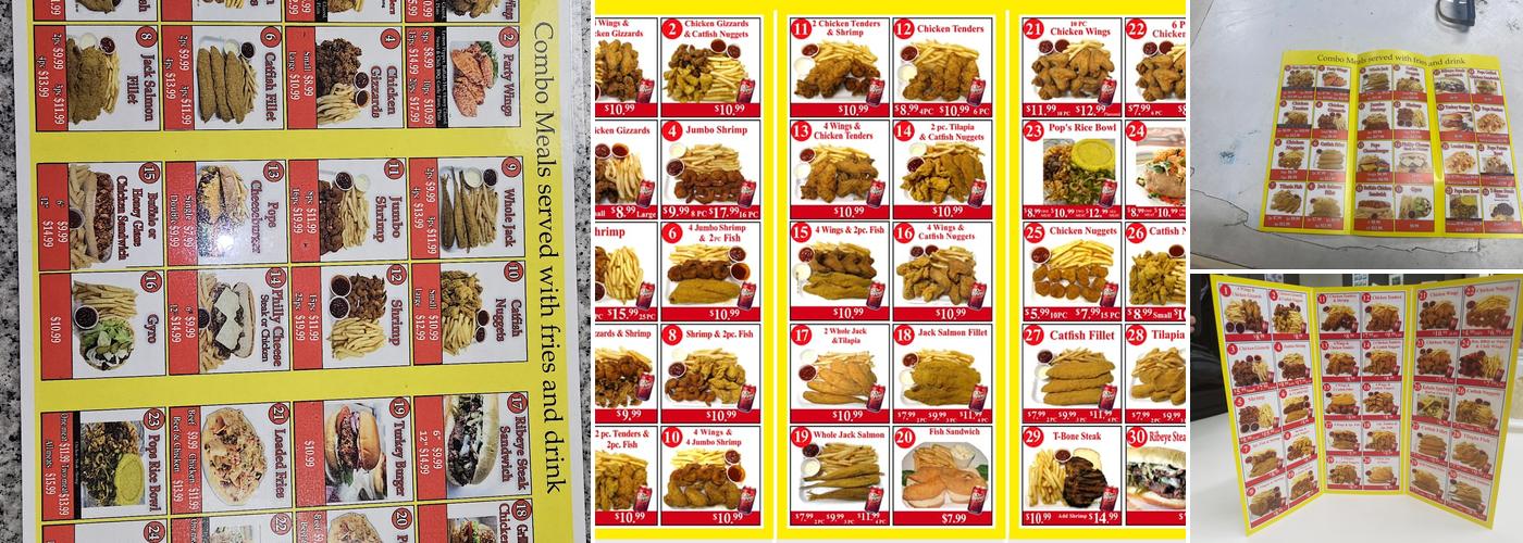 Pop's kitchen Menu