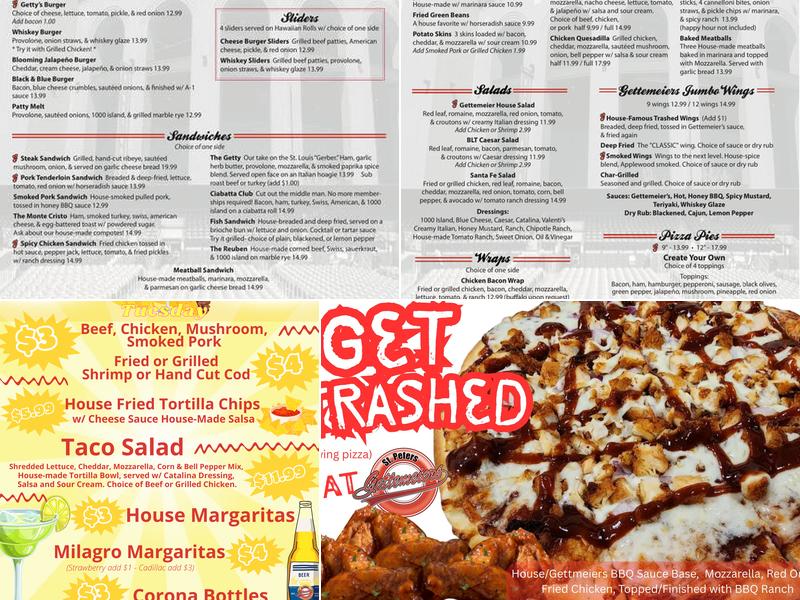 Gettemeier's St. Peters Menu