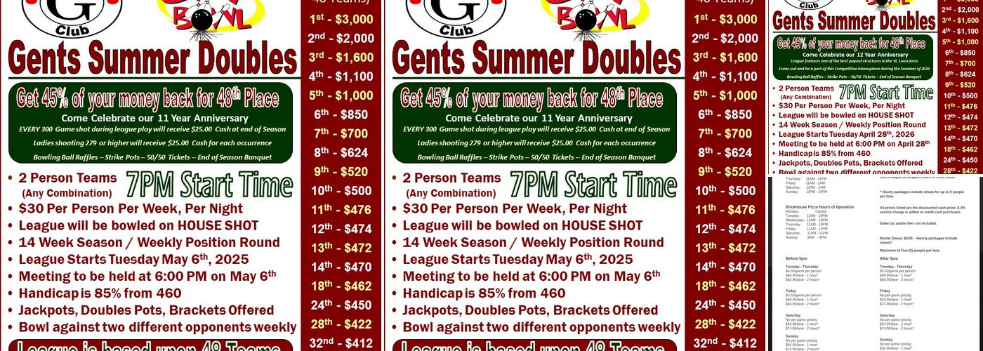 Crest Bowl Menu