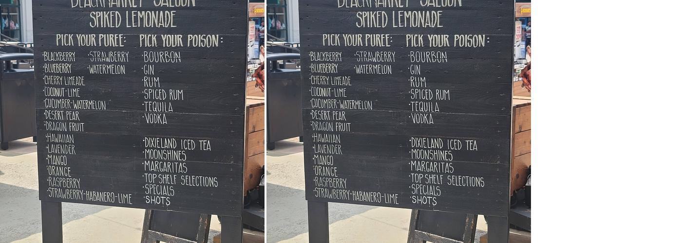 Whiskey Dick's Menu