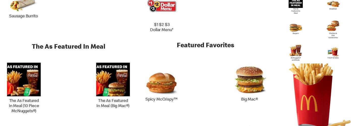 McDonald's Menu