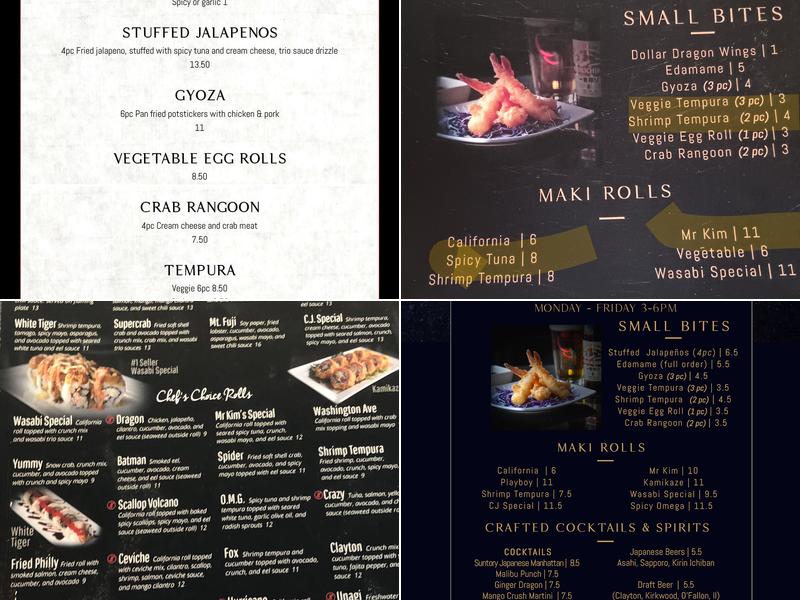 Wasabi Sushi Bar Menu