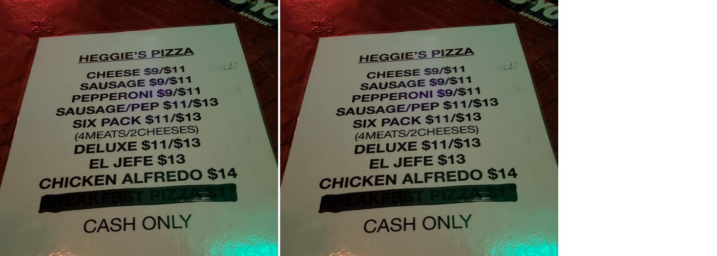 19 Bar Menu