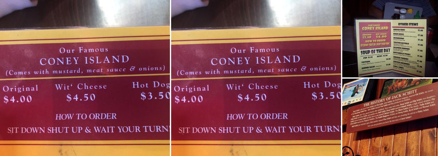 Gopher Bar Menu