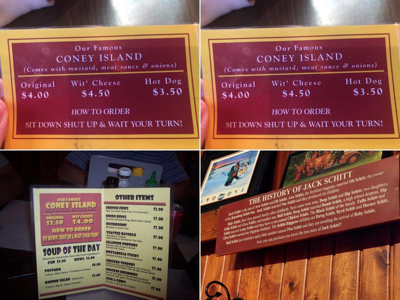 Gopher Bar Menu