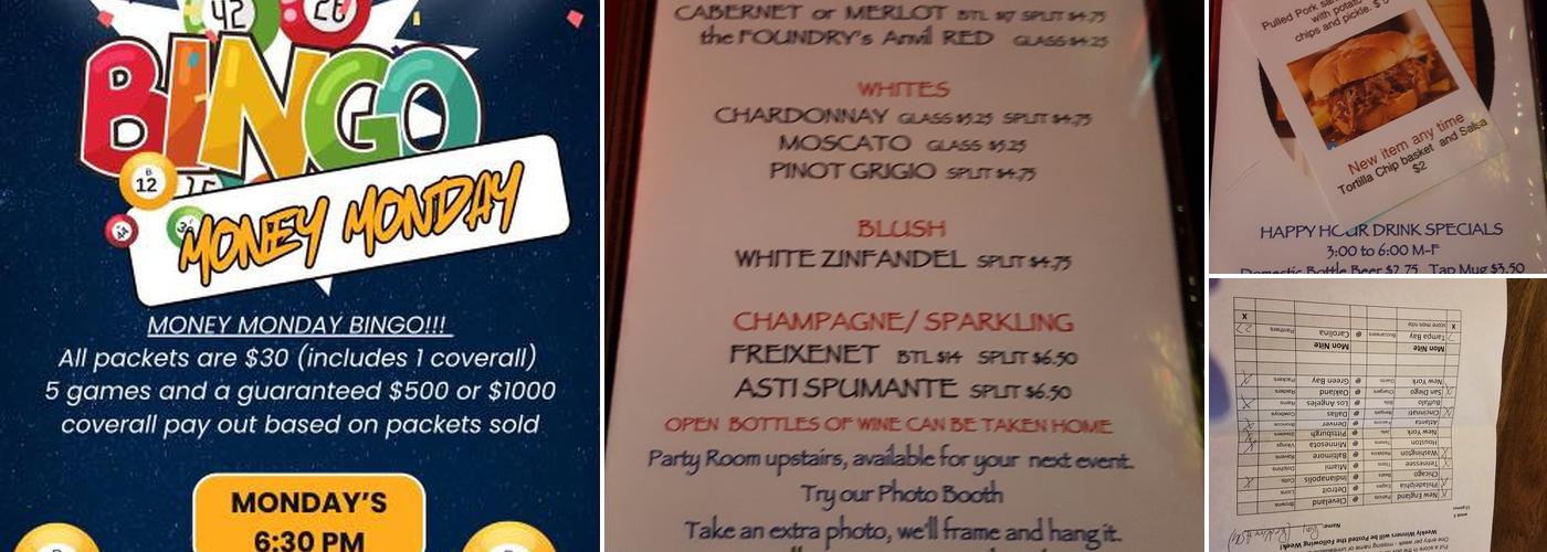 Foundry Pub Menu
