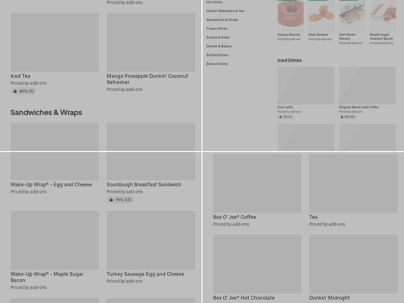 Dunkin' Menu