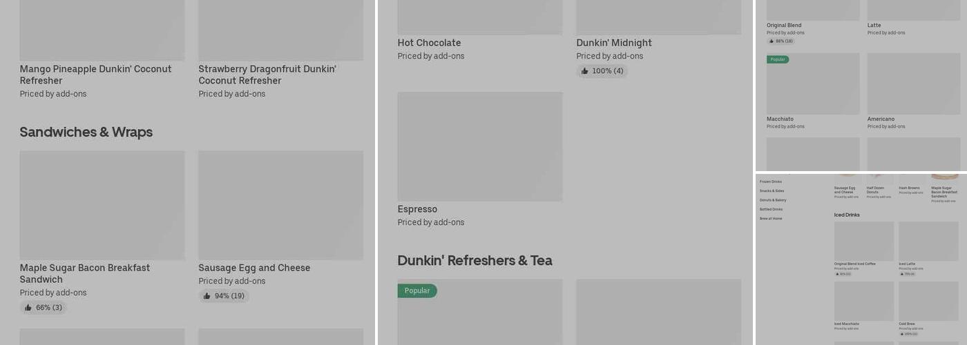 Dunkin' Menu