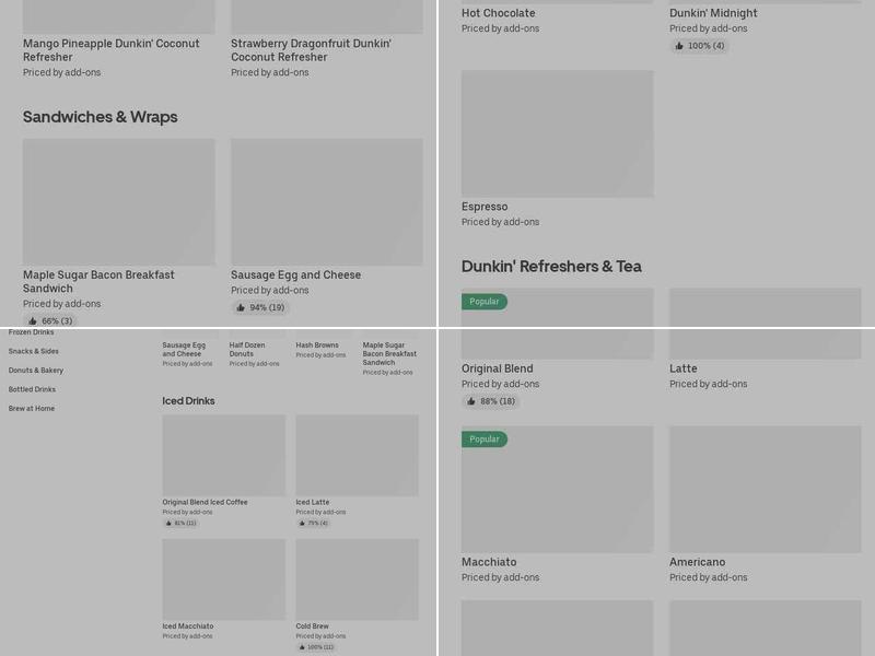 Dunkin' Menu