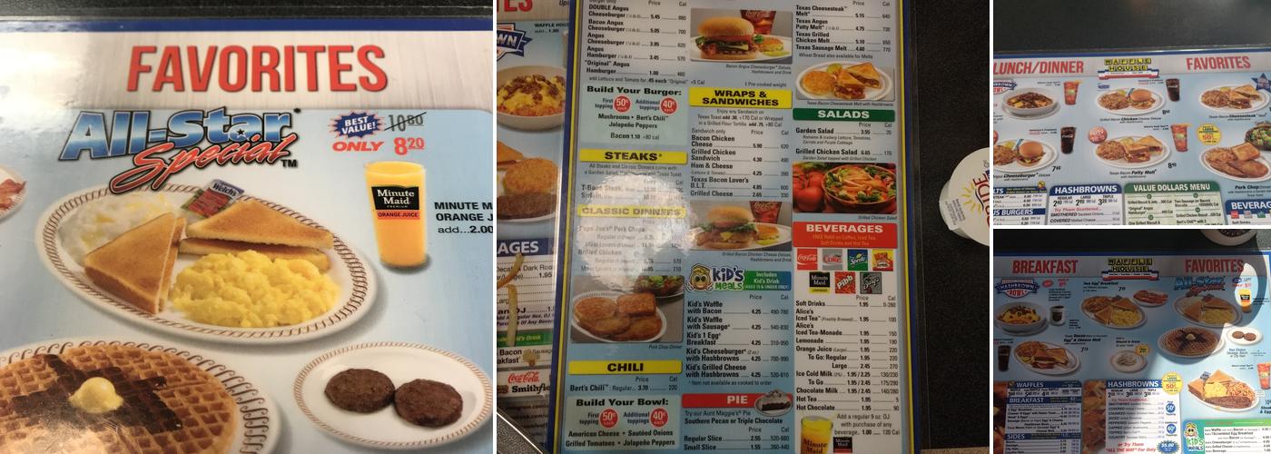 Waffle House Menu
