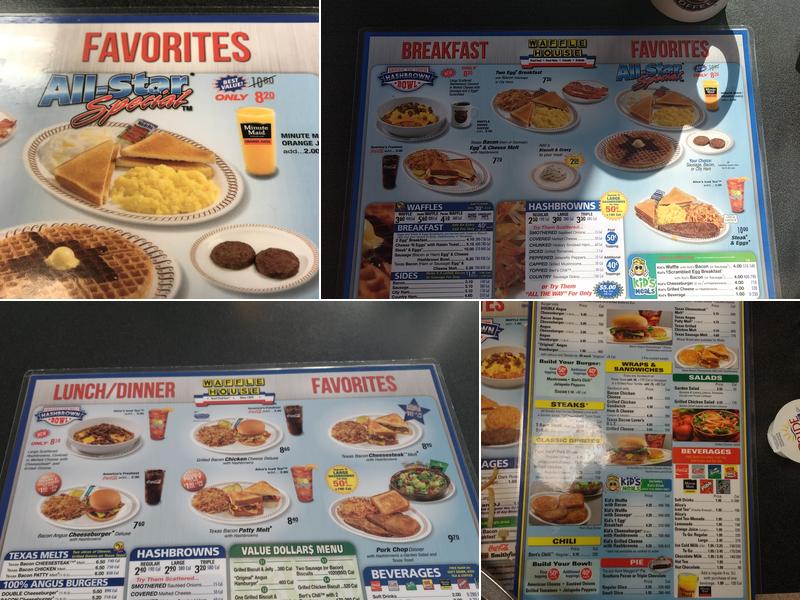 Waffle House Menu