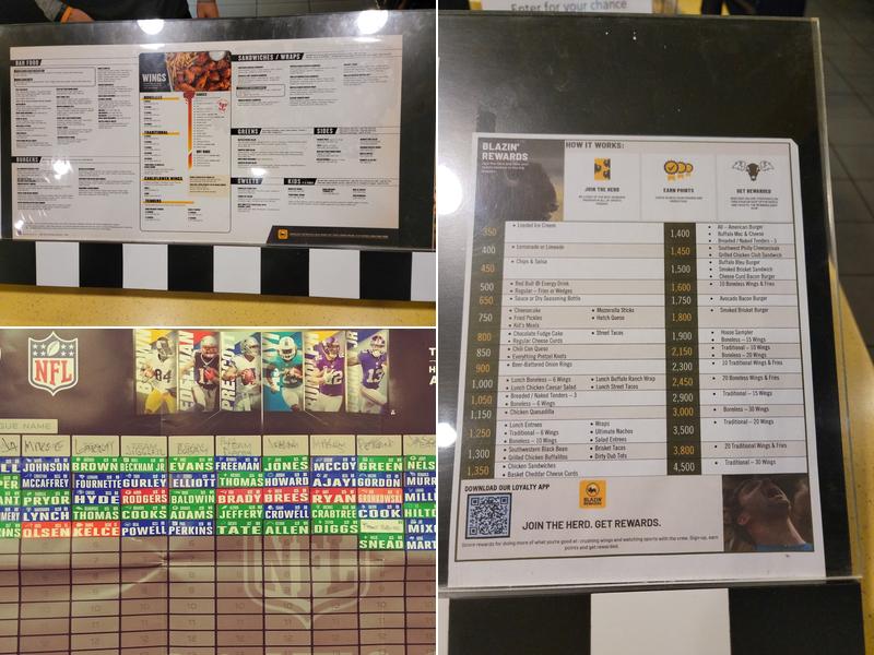 Buffalo Wild Wings Menu