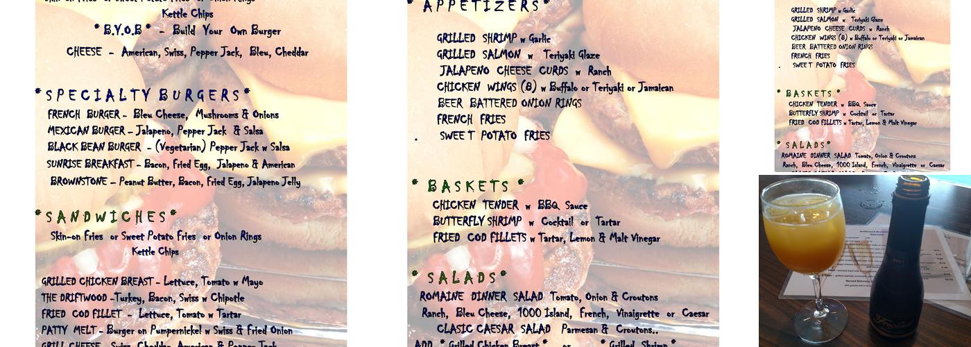 Driftwood Menu