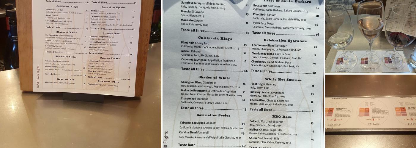 Vino Volo Menu