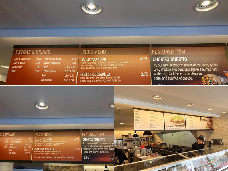 Chipotle Mexican Grill Menu
