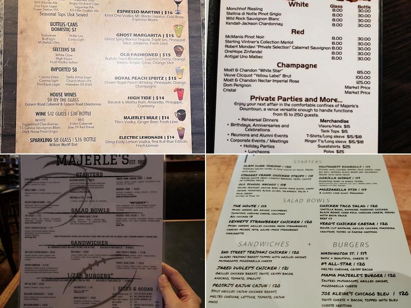 Majerle's Sports Grill Menu