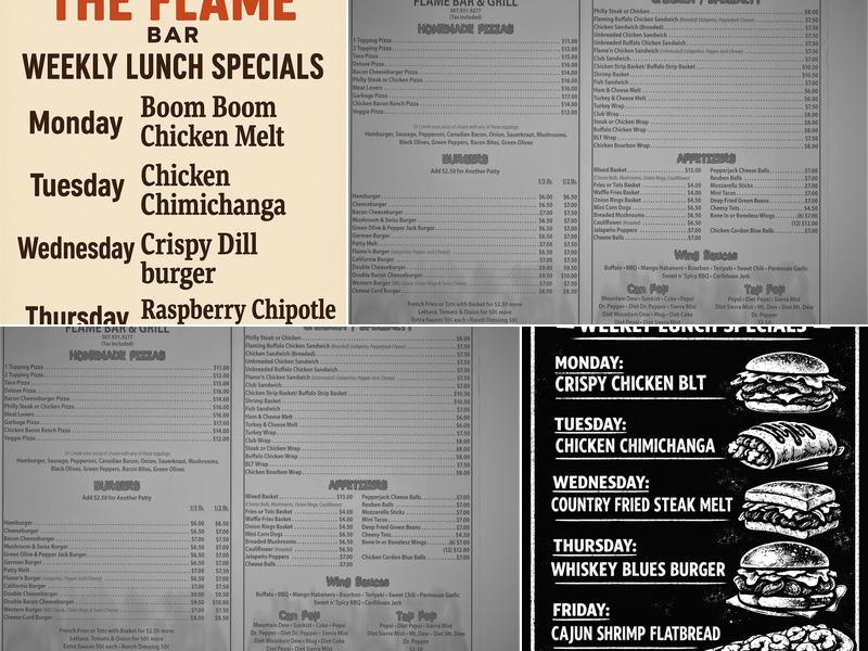 Flame Bar Menu