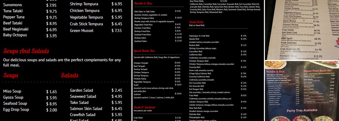 Hibachi Express Menu