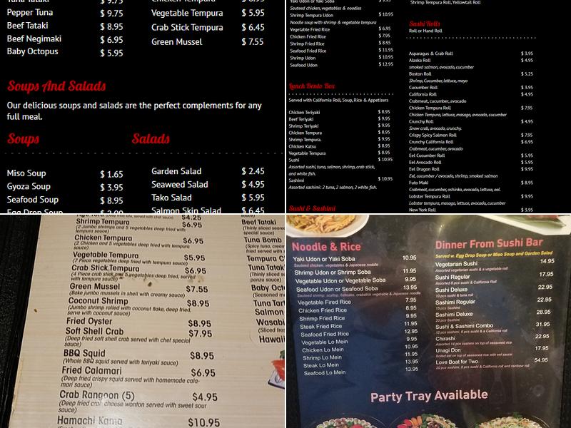Hibachi Express Menu