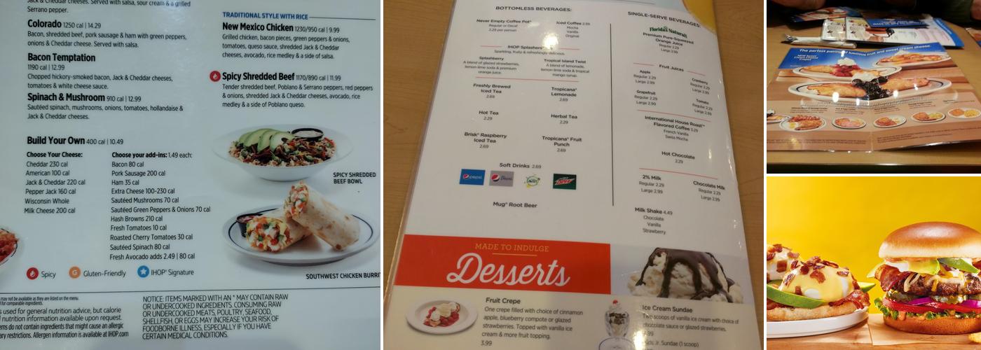 IHOP Menu