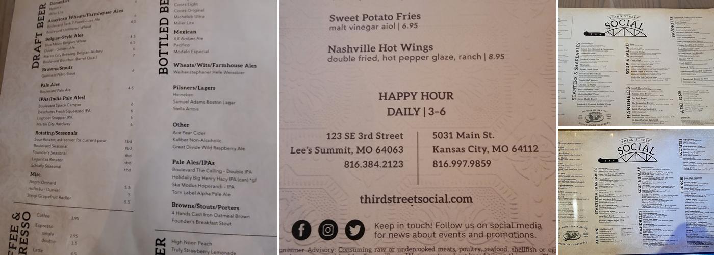 Third Street Social Menu