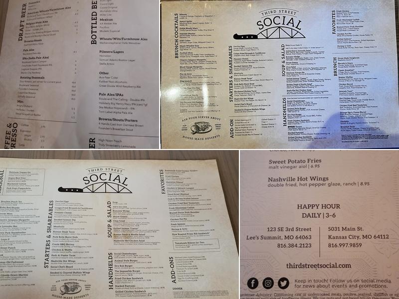Third Street Social Menu