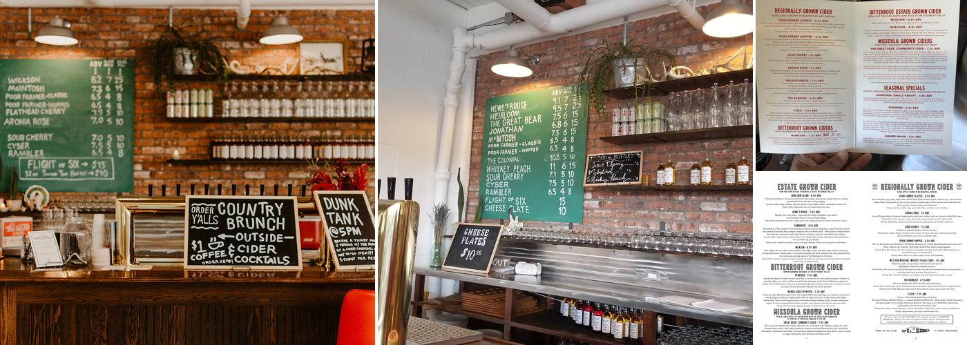 Western Cider Menu