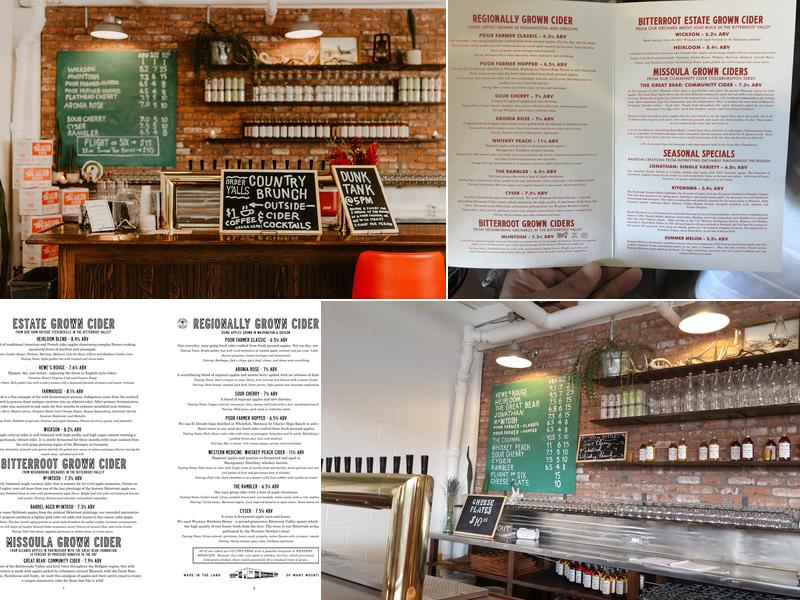 Western Cider Menu