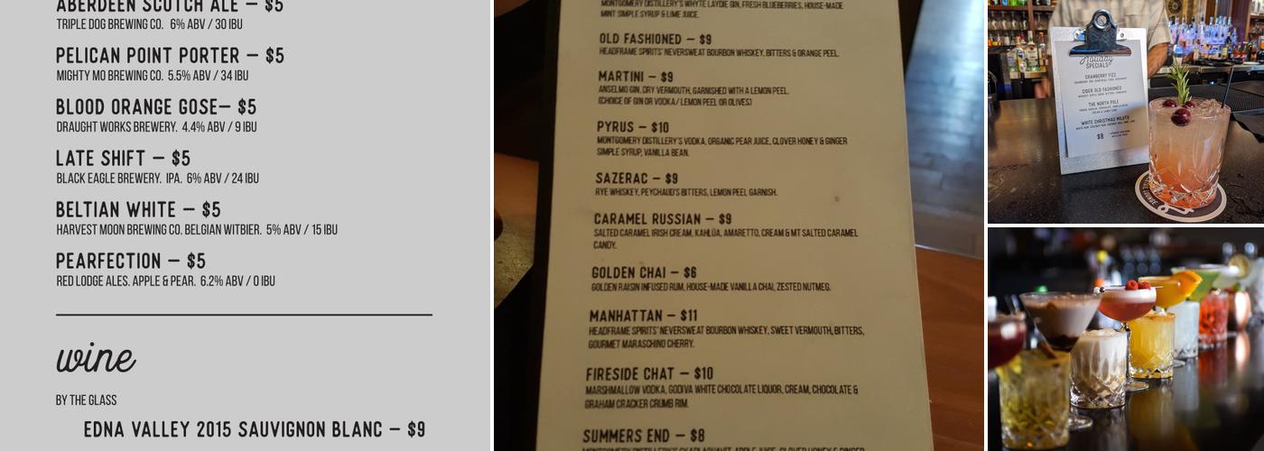 Enbar Craft Cocktail Lounge Menu